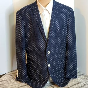 Paisley & Gray Polka Linen Blend Sport Jacket...Size 46R
